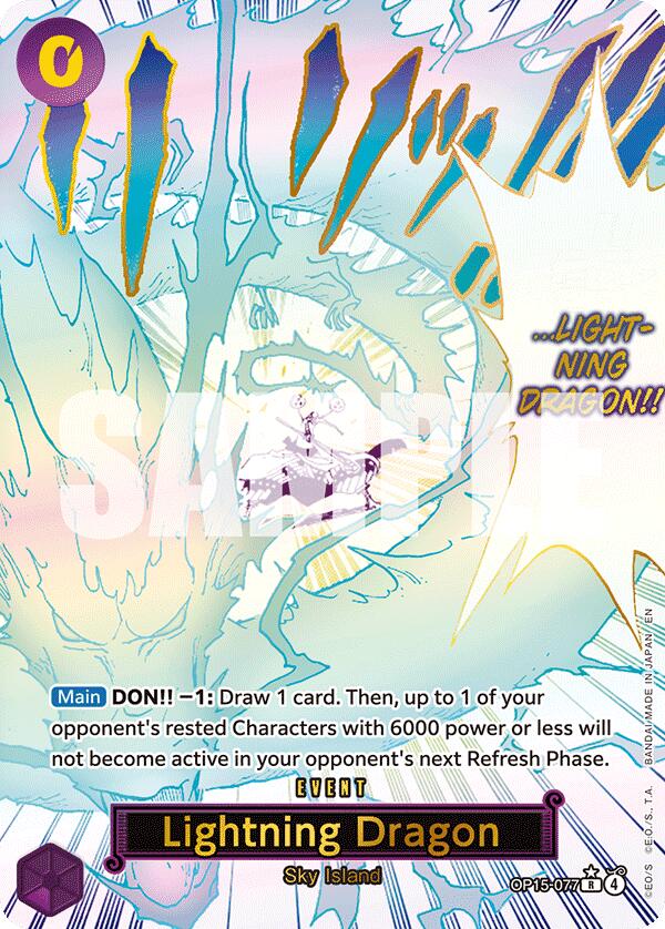 Lightning Dragon (Alternate Art) [Adventure on Kami's Island] Bandai