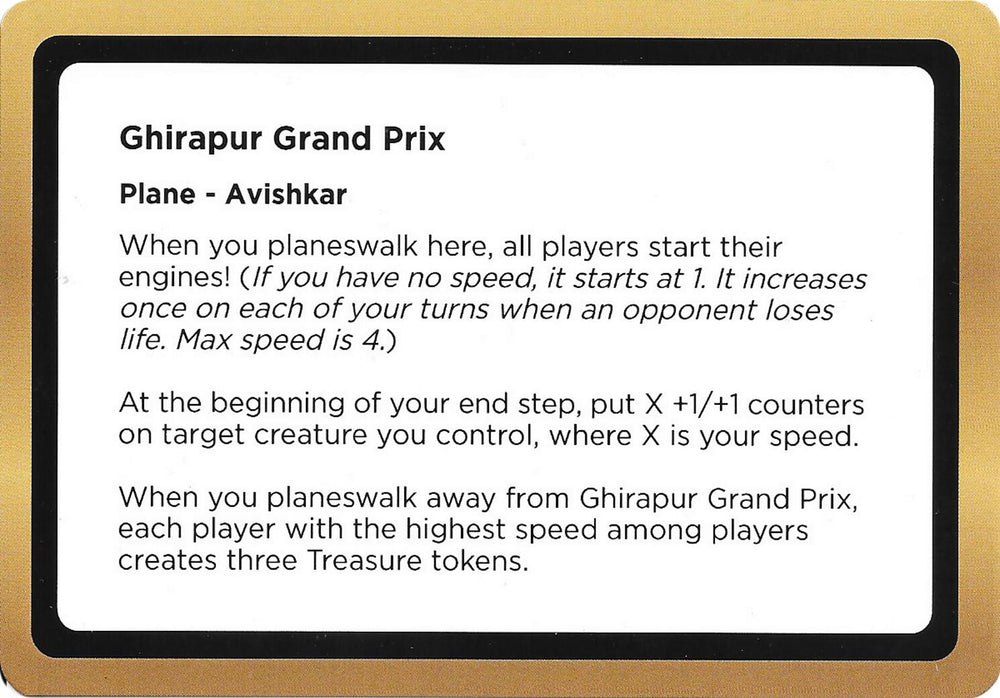 Ghirapur Grand Prix (Black Lotus Unknown Planechase) [Oversize Cards] Magic: The Gathering