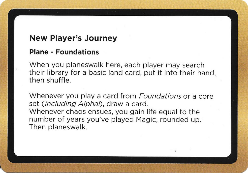 New Player's Journey (Black Lotus Unknown Planechase) [Oversize Cards] Magic: The Gathering