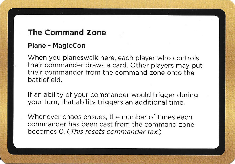 The Command Zone (Black Lotus Unknown Planechase) [Oversize Cards] Magic: The Gathering
