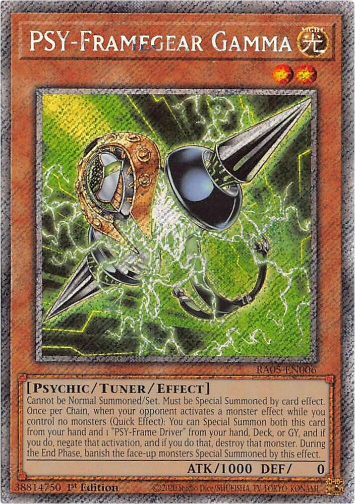 PSY-Framegear Gamma (Platinum Secret Rare) [RA05-EN006] Platinum Secret Rare Yu-Gi-Oh!