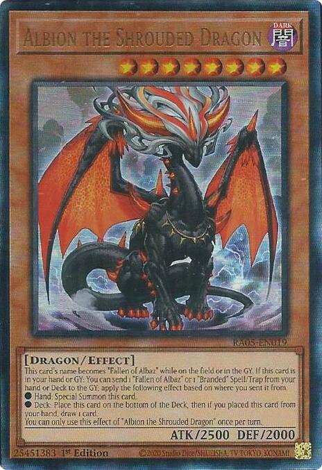 Albion the Shrouded Dragon (Ultimate Rare) [RA05-EN019] Ultimate Rare Yu-Gi-Oh!