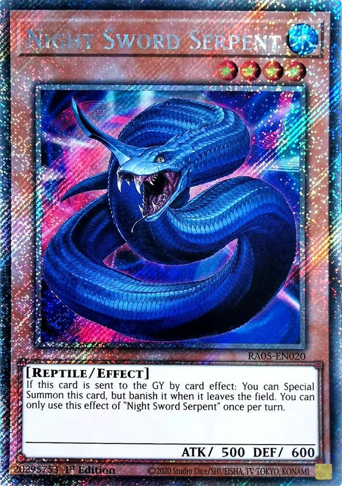 Night Sword Serpent (Platinum Secret Rare) [RA05-EN020] Platinum Secret Rare Yu-Gi-Oh!