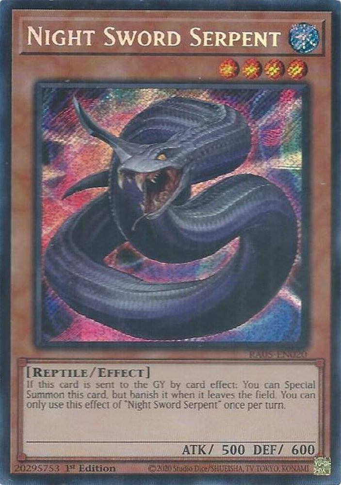 Night Sword Serpent (Secret Rare) [RA05-EN020] Secret Rare Yu-Gi-Oh!