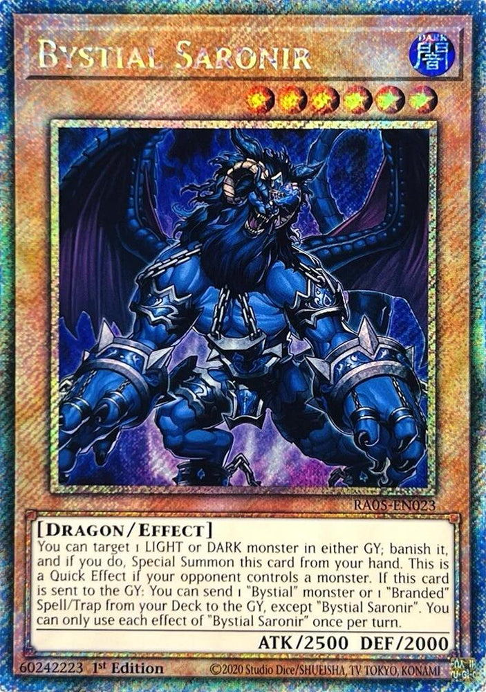 Bystial Saronir (Platinum Secret Rare) [RA05-EN023] Platinum Secret Rare Yu-Gi-Oh!