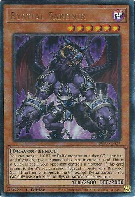 Bystial Saronir (Ultimate Rare) [RA05-EN023] Ultimate Rare Yu-Gi-Oh!