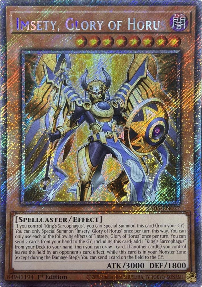 Imsety, Glory of Horus (Platinum Secret Rare) [RA05-EN027] Platinum Secret Rare Yu-Gi-Oh!