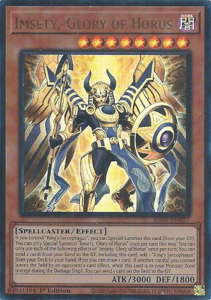 Imsety, Glory of Horus (Ultra Rare) [RA05-EN027] Ultra Rare Yu-Gi-Oh!