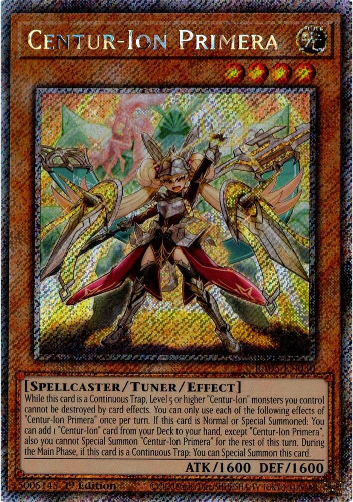 Centur-Ion Primera (Platinum Secret Rare) [RA05-EN030] Platinum Secret Rare Yu-Gi-Oh!