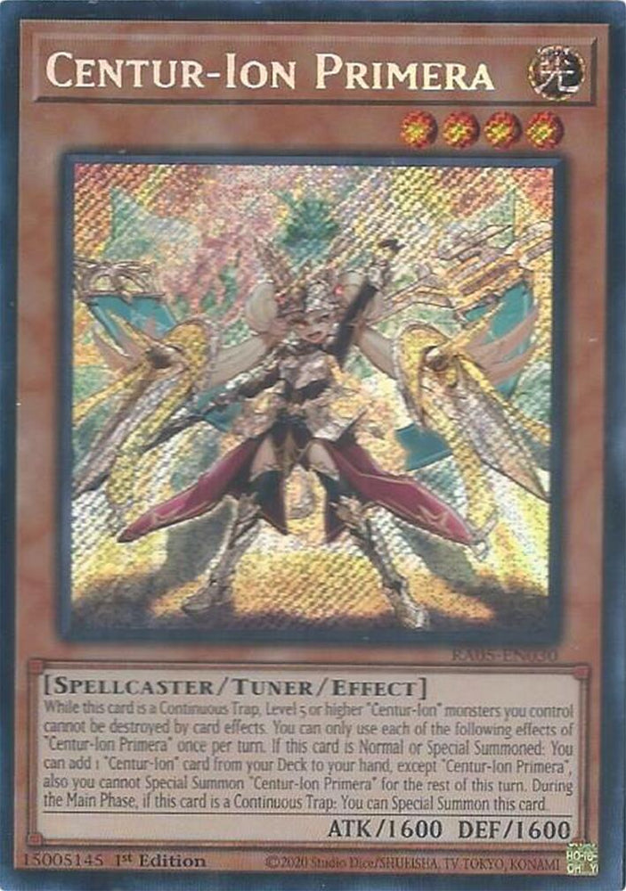 Centur-Ion Primera (Secret Rare) [RA05-EN030] Secret Rare Yu-Gi-Oh!