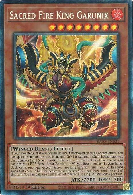 Sacred Fire King Garunix (Collector's Rare) [RA05-EN031] Collector's Rare Yu-Gi-Oh!