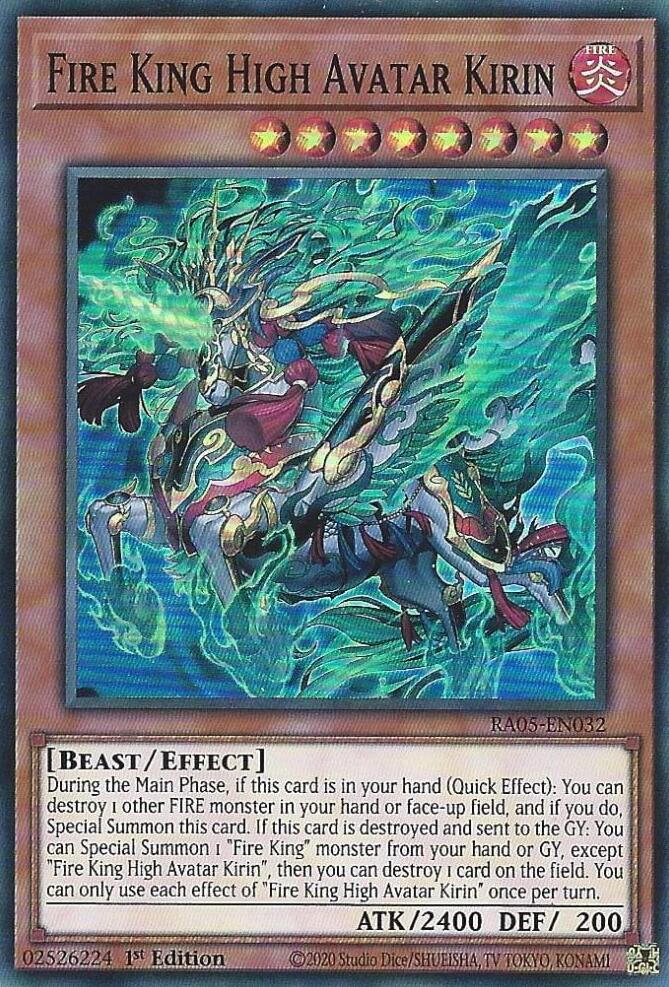 Fire King High Avatar Kirin [RA05-EN032] Super Rare Yu-Gi-Oh!