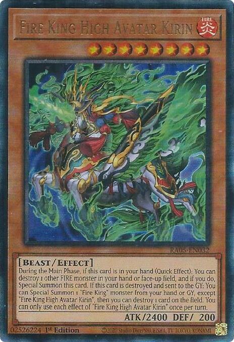 Fire King High Avatar Kirin (Ultimate Rare) [RA05-EN032] Ultimate Rare Yu-Gi-Oh!