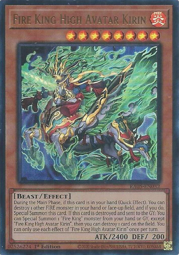 Fire King High Avatar Kirin (Ultra Rare) [RA05-EN032] Ultra Rare Yu-Gi-Oh!