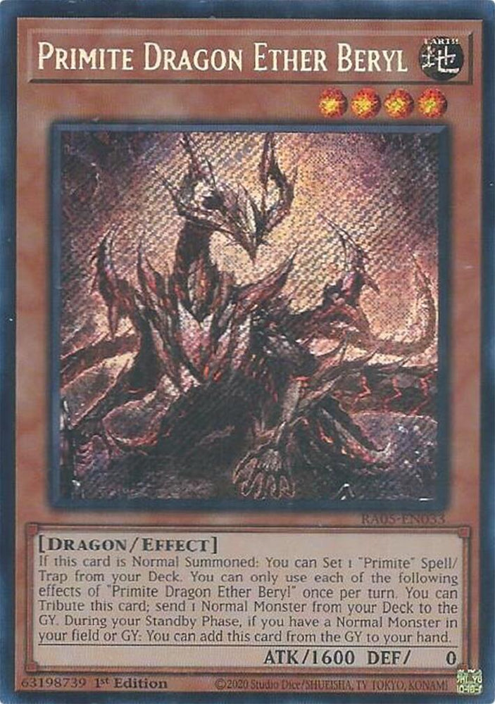 Primite Dragon Ether Beryl (Secret Rare) [RA05-EN033] Secret Rare Yu-Gi-Oh!