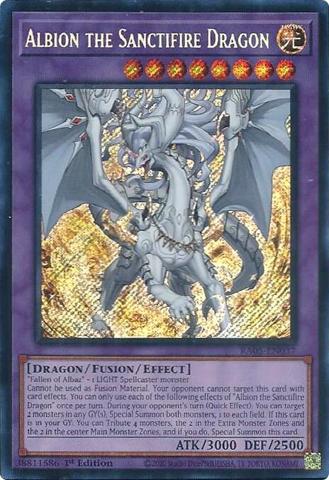 Albion the Sanctifire Dragon (Secret Rare) [RA05-EN037] Secret Rare Yu-Gi-Oh!