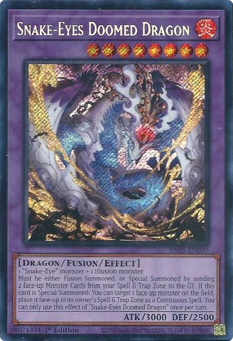 Snake-Eyes Doomed Dragon (Secret Rare) [RA05-EN039] Secret Rare Yu-Gi-Oh!