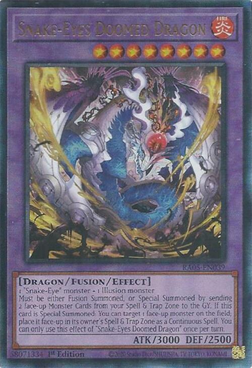 Snake-Eyes Doomed Dragon (Ultimate Rare) [RA05-EN039] Ultimate Rare Yu-Gi-Oh!