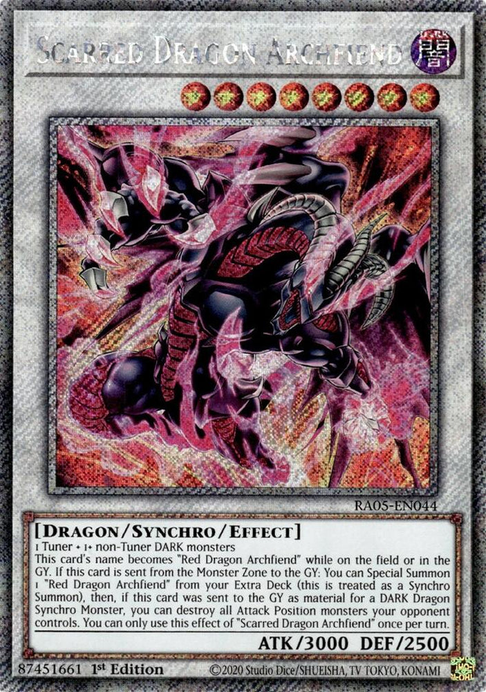 Scarred Dragon Archfiend (Platinum Secret Rare) [RA05-EN044] Platinum Secret Rare Yu-Gi-Oh!