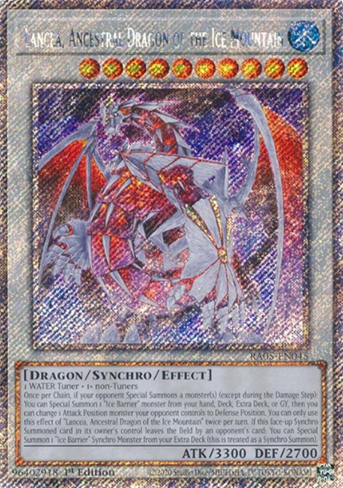 Lancea, Ancestral Dragon of the Ice Mountain (Platinum Secret Rare) [RA05-EN045] Platinum Secret Rare Yu-Gi-Oh!
