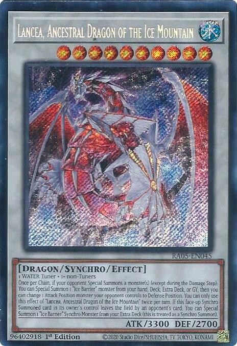 Lancea, Ancestral Dragon of the Ice Mountain (Secret Rare) [RA05-EN045] Secret Rare Yu-Gi-Oh!