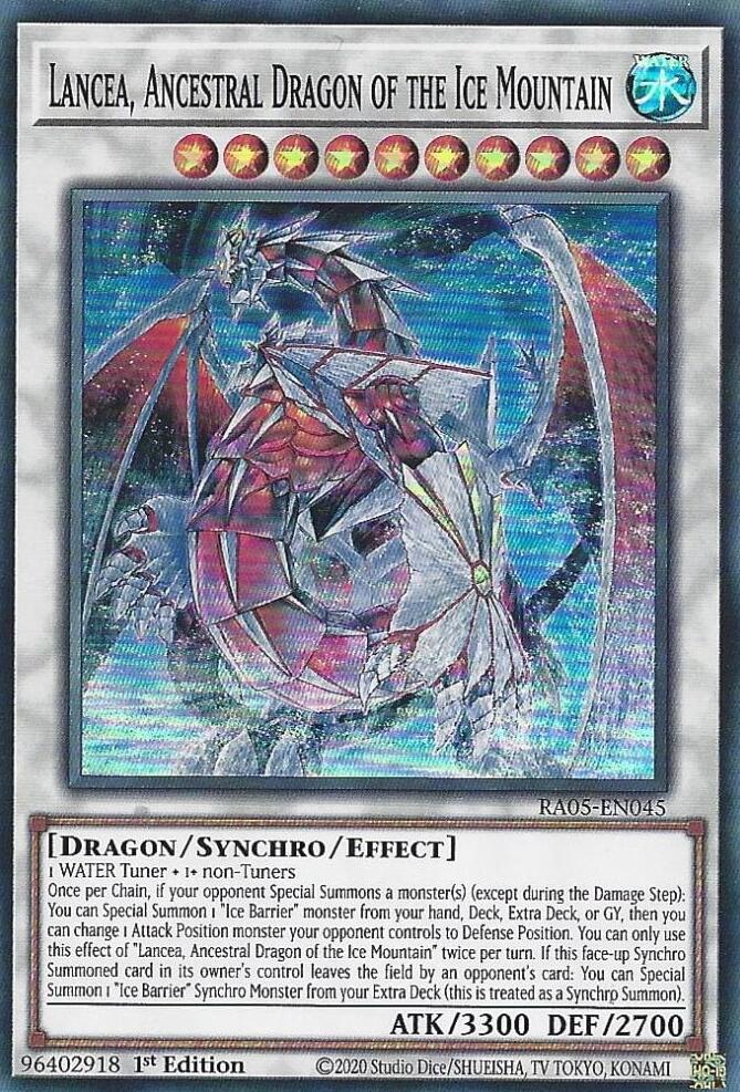 Lancea, Ancestral Dragon of the Ice Mountain [RA05-EN045] Super Rare Yu-Gi-Oh!