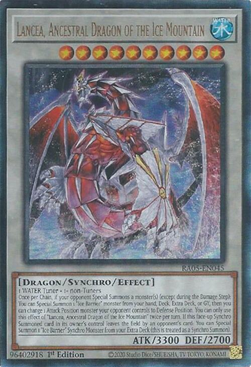 Lancea, Ancestral Dragon of the Ice Mountain (Ultimate Rare) [RA05-EN045] Ultimate Rare Yu-Gi-Oh!