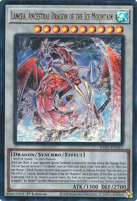 Lancea, Ancestral Dragon of the Ice Mountain (Ultra Rare) [RA05-EN045] Ultra Rare Yu-Gi-Oh!