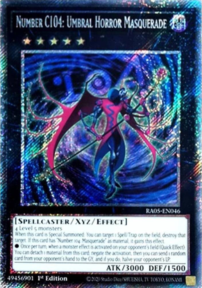 Number C104: Umbral Horror Masquerade (Platinum Secret Rare) [RA05-EN046] Platinum Secret Rare Yu-Gi-Oh!