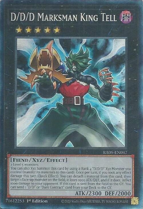 D/D/D Marksman King Tell (Collector's Rare) [RA05-EN047] Collector's Rare Yu-Gi-Oh!