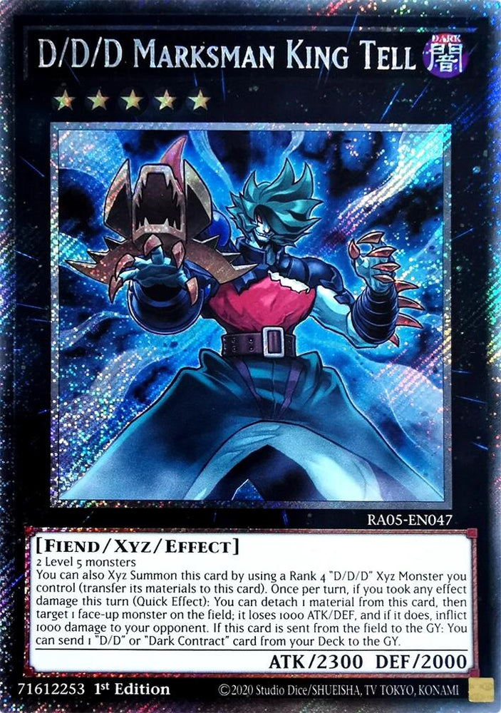 D/D/D Marksman King Tell (Platinum Secret Rare) [RA05-EN047] Platinum Secret Rare Yu-Gi-Oh!