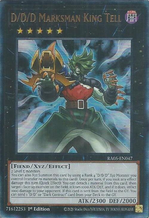 D/D/D Marksman King Tell (Ultimate Rare) [RA05-EN047] Ultimate Rare Yu-Gi-Oh!