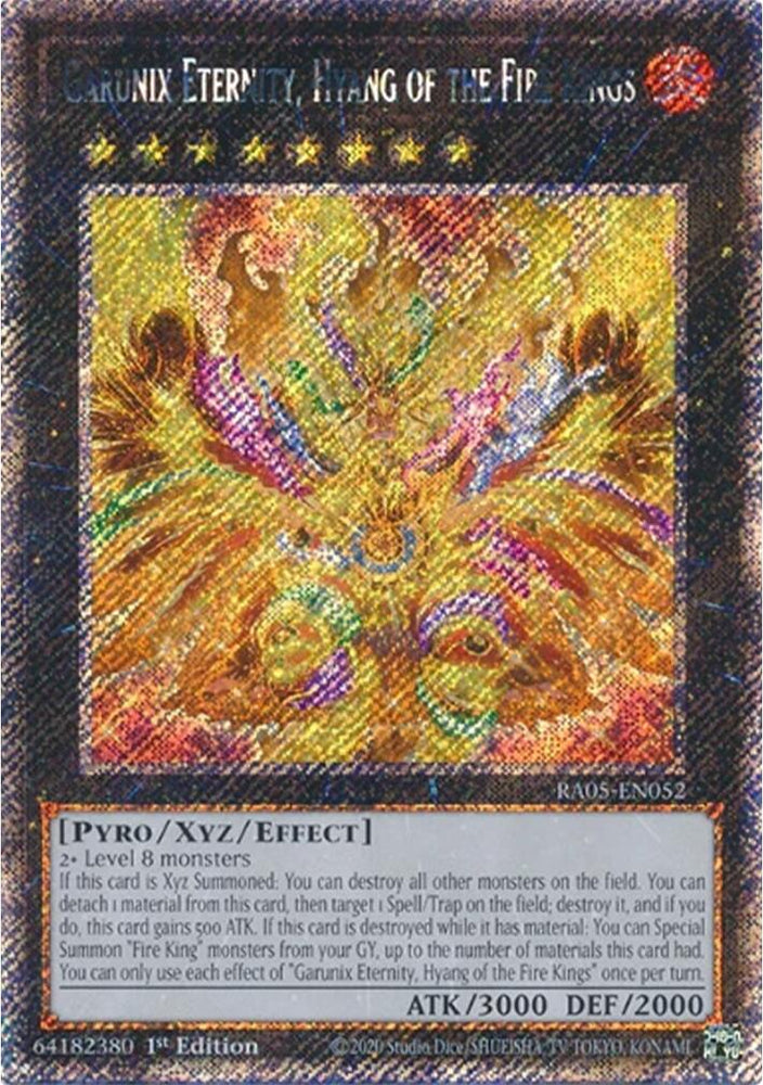 Garunix Eternity, Hyang of the Fire Kings (Platinum Secret Rare) [RA05-EN052] Platinum Secret Rare Yu-Gi-Oh!