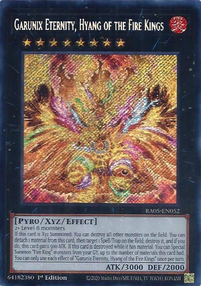 Garunix Eternity, Hyang of the Fire Kings (Secret Rare) [RA05-EN052] Secret Rare Yu-Gi-Oh!