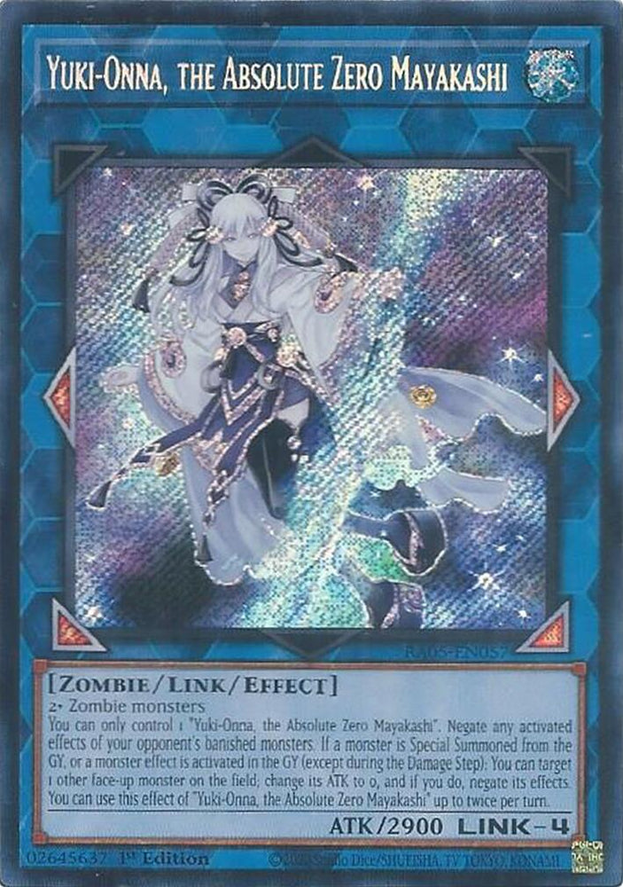 Yuki-Onna, the Absolute Zero Mayakashi (Secret Rare) [RA05-EN057] Secret Rare Yu-Gi-Oh!