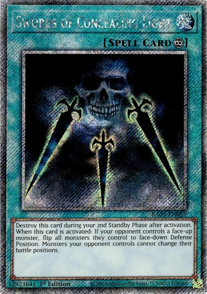 Swords of Concealing Light (Platinum Secret Rare) [RA05-EN059] Platinum Secret Rare Yu-Gi-Oh!