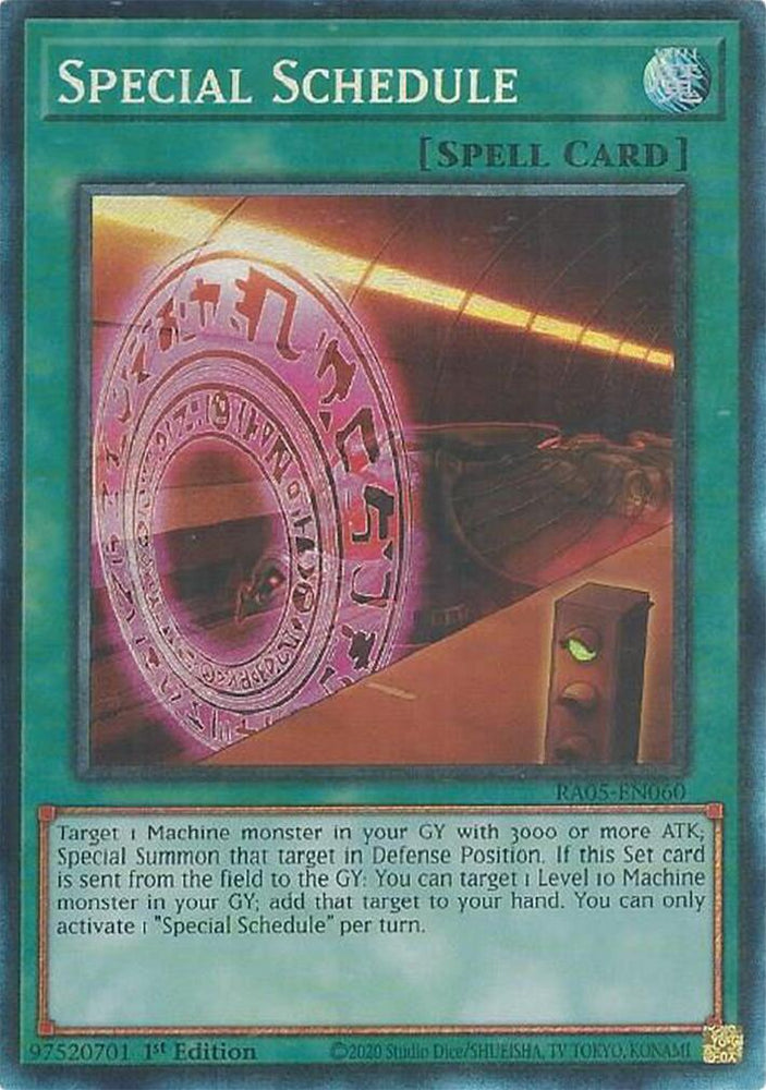 Special Schedule (Collector's Rare) [RA05-EN060] Collector's Rare Yu-Gi-Oh!