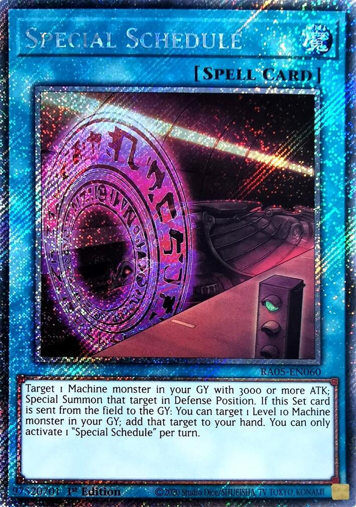 Special Schedule (Platinum Secret Rare) [RA05-EN060] Platinum Secret Rare Yu-Gi-Oh!