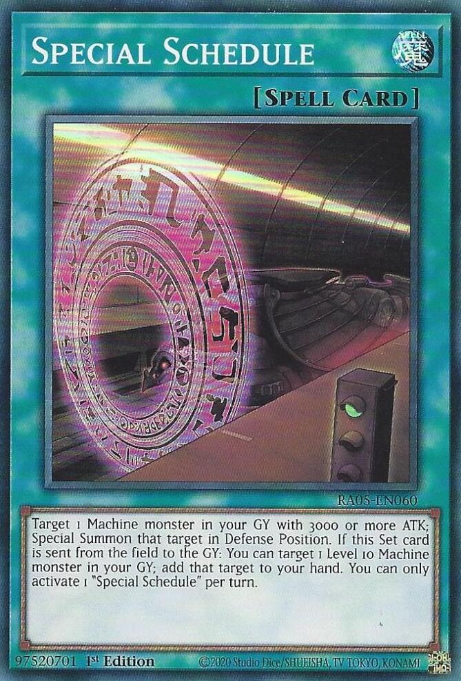 Special Schedule [RA05-EN060] Super Rare Yu-Gi-Oh!