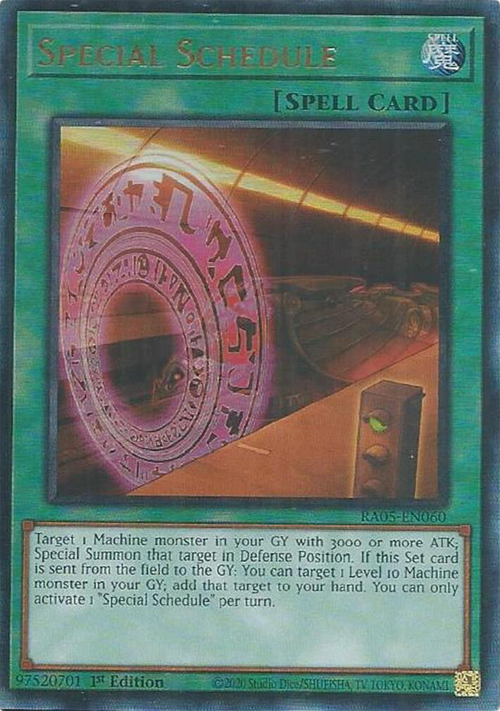 Special Schedule (Ultimate Rare) [RA05-EN060] Ultimate Rare Yu-Gi-Oh!
