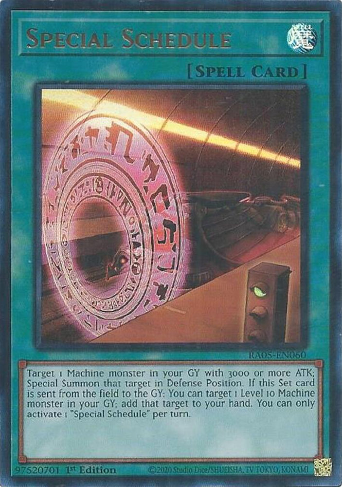 Special Schedule (Ultra Rare) [RA05-EN060] Ultra Rare Yu-Gi-Oh!