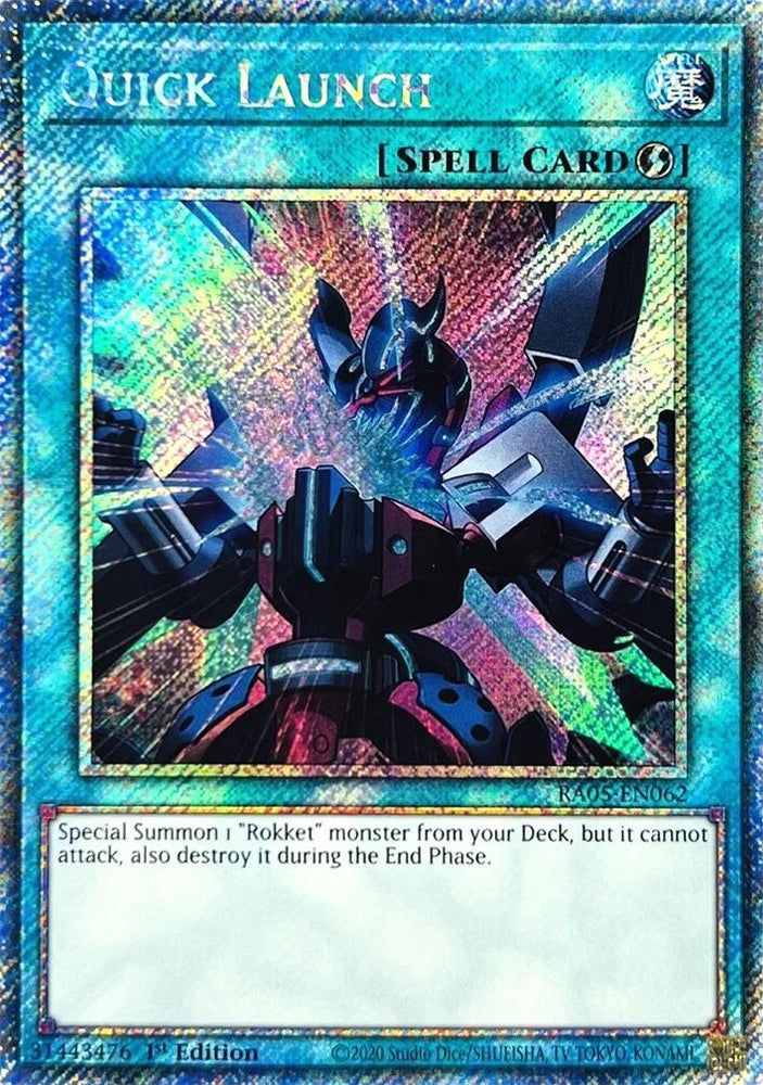 Quick Launch (Platinum Secret Rare) [RA05-EN062] Platinum Secret Rare Yu-Gi-Oh!