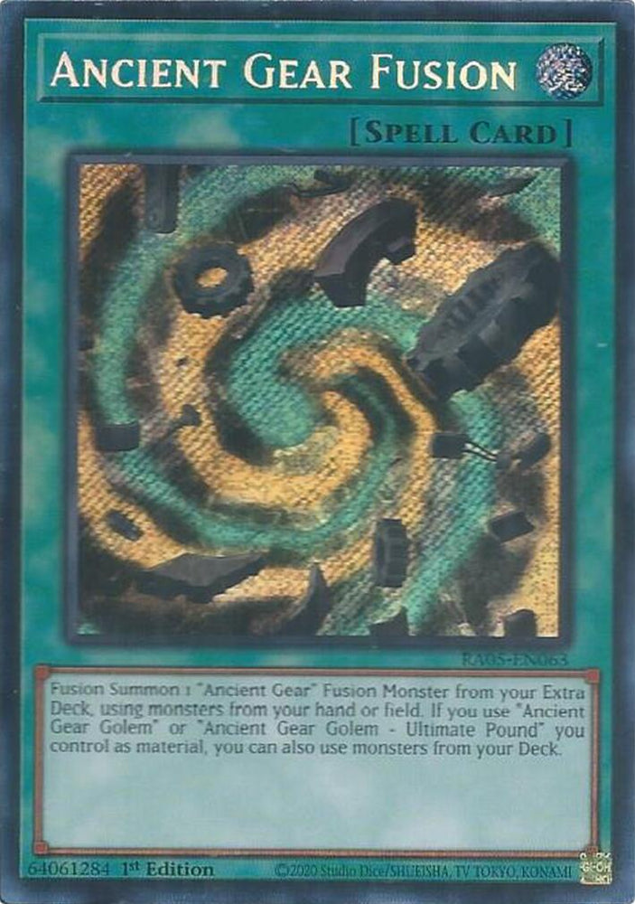Ancient Gear Fusion (Secret Rare) [RA05-EN063] Secret Rare Yu-Gi-Oh!