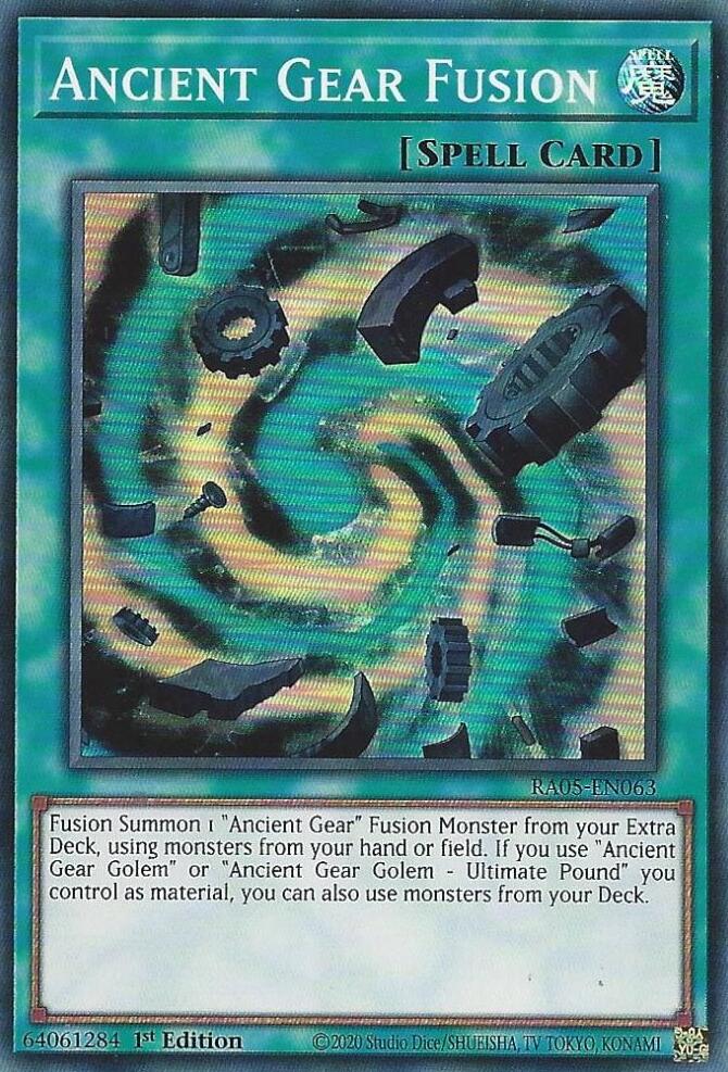 Ancient Gear Fusion [RA05-EN063] Super Rare Yu-Gi-Oh!