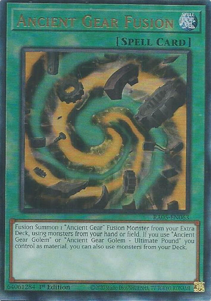 Ancient Gear Fusion (Ultimate Rare) [RA05-EN063] Ultimate Rare Yu-Gi-Oh!