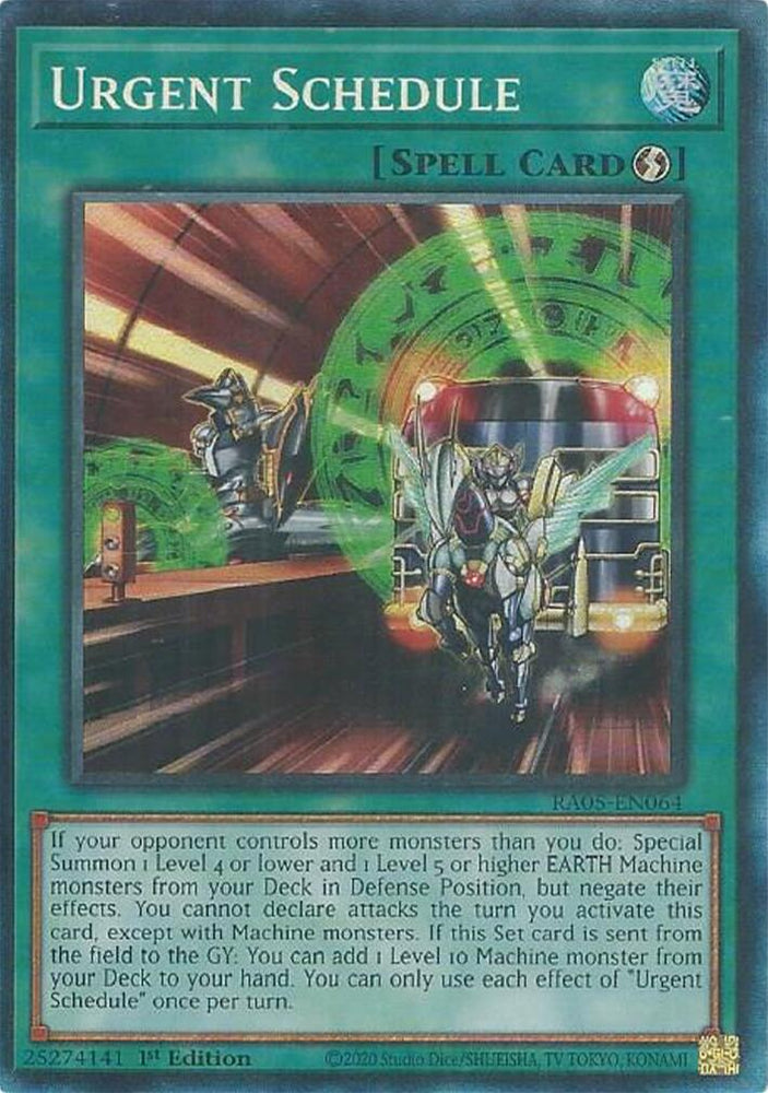 Urgent Schedule (Collector's Rare) [RA05-EN064] Collector's Rare Yu-Gi-Oh!