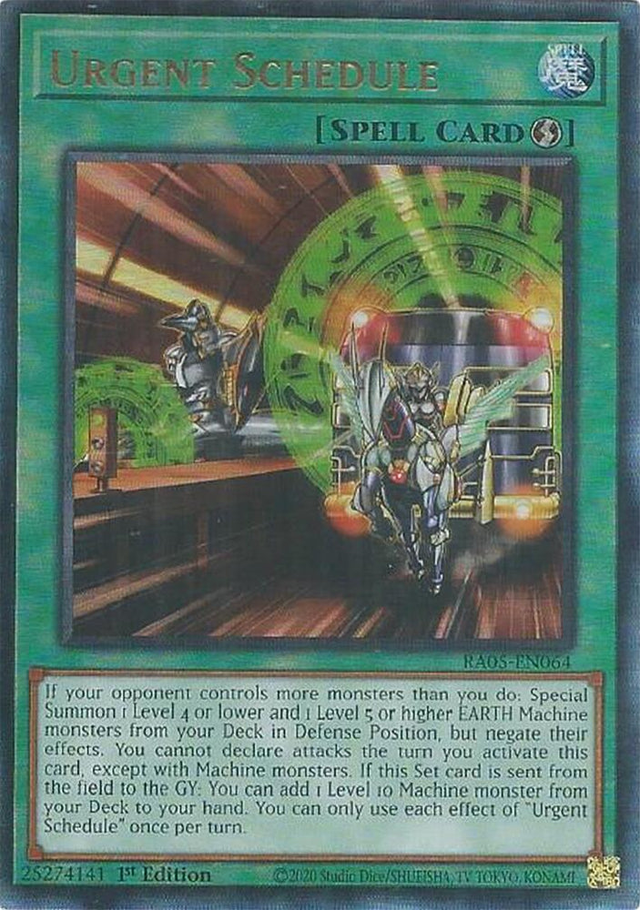Urgent Schedule (Ultimate Rare) [RA05-EN064] Ultimate Rare Yu-Gi-Oh!