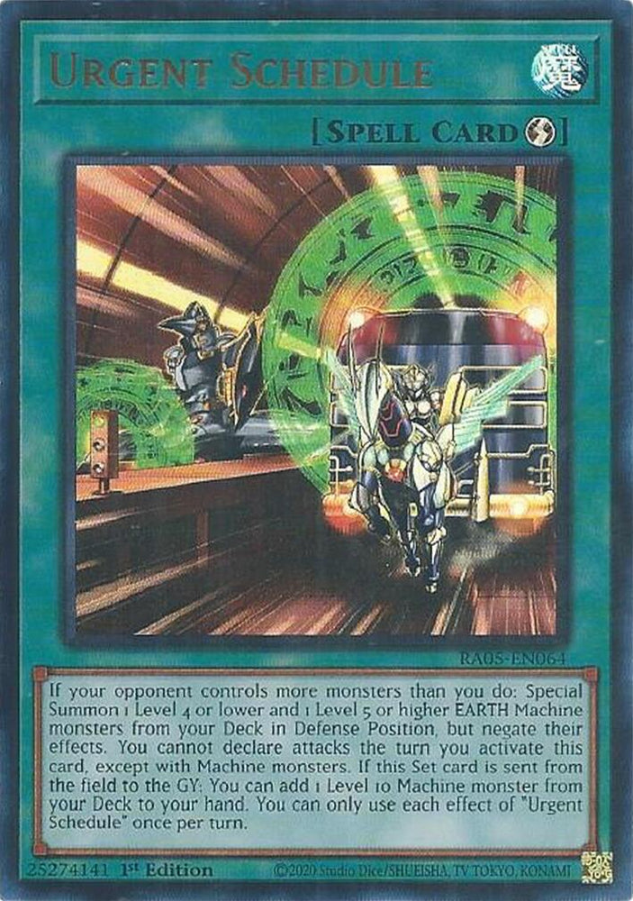 Urgent Schedule (Ultra Rare) [RA05-EN064] Ultra Rare Yu-Gi-Oh!
