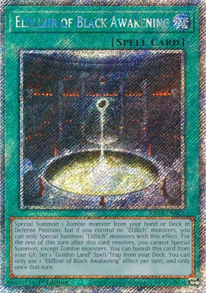 Eldlixir of Black Awakening (Platinum Secret Rare) [RA05-EN065] Platinum Secret Rare Yu-Gi-Oh!