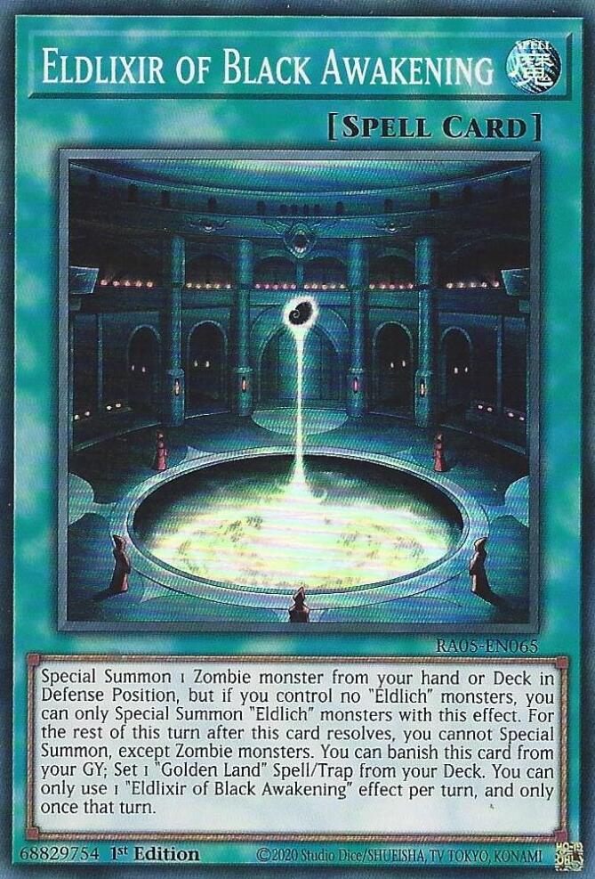 Eldlixir of Black Awakening [RA05-EN065] Super Rare Yu-Gi-Oh!